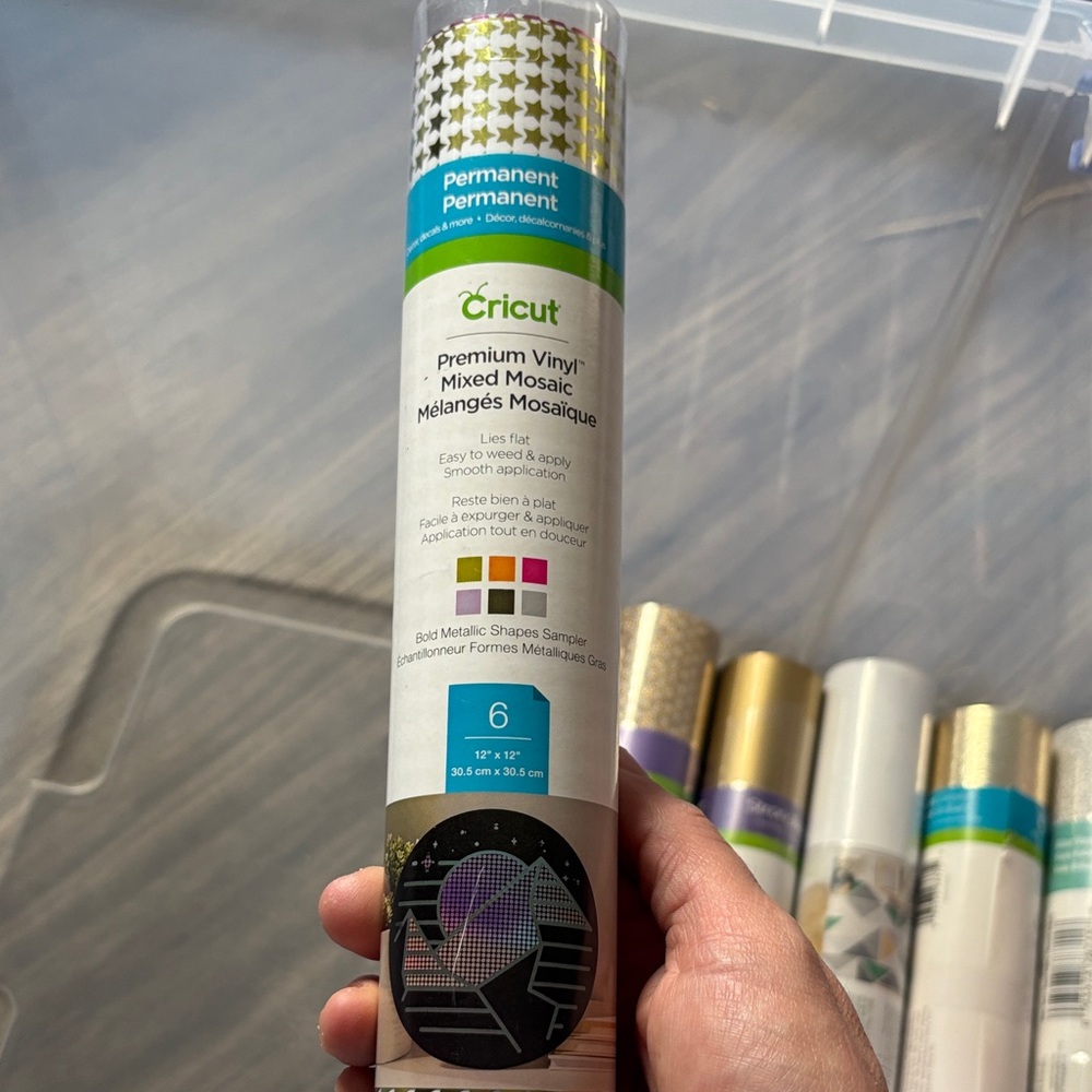 Cricut Premium Vinyl Mixed Mosaic - Gold & White